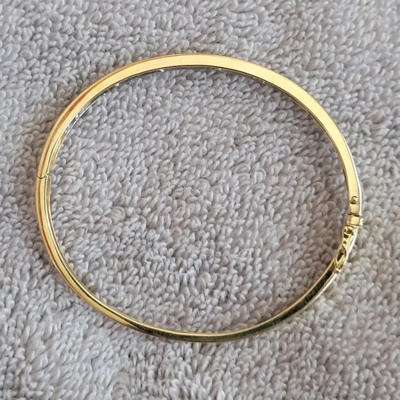 14K Gold Diamond and Emerald Bangle Bracelet - make an offer - Picture 8 of 15